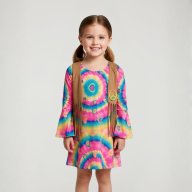 Disfraz Hippie Tie Dye - Años 60s y 70s / Niña